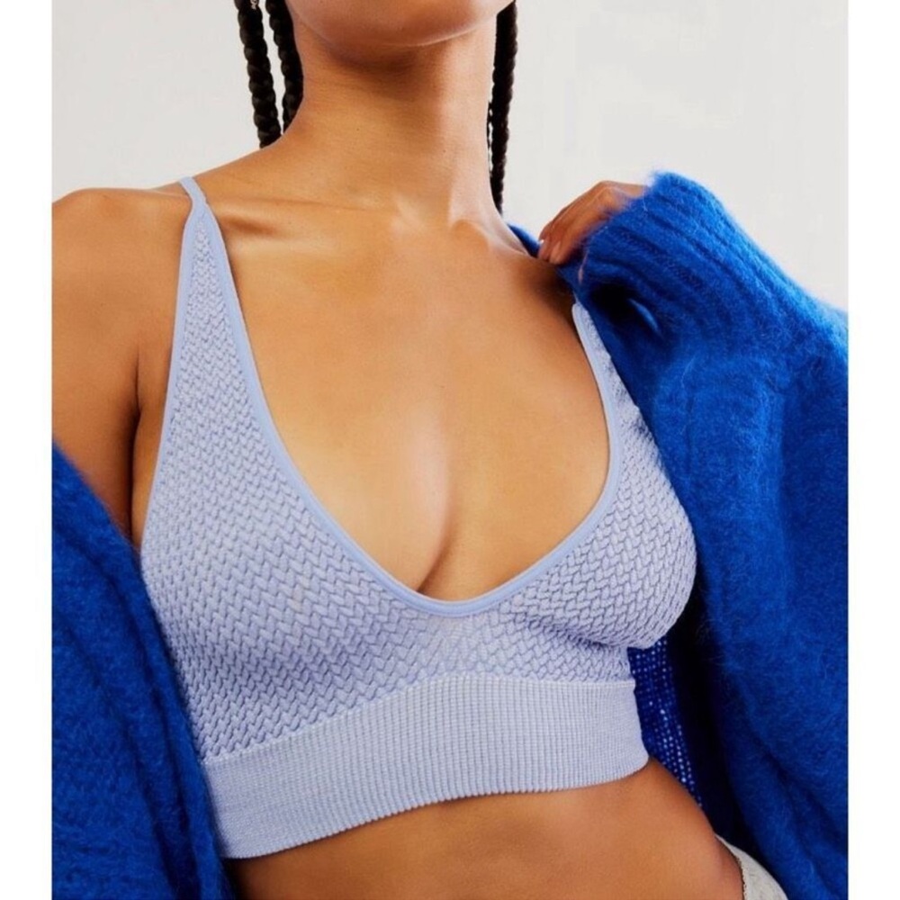 free people the Cozy Seamless Plunge Bralette